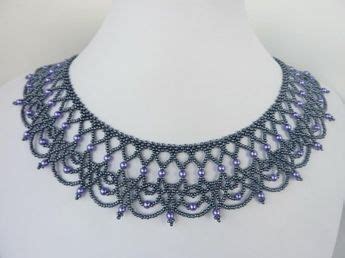 Diy Jewelry Free Beading Pattern For An Elegant Beaded Lace Necklace