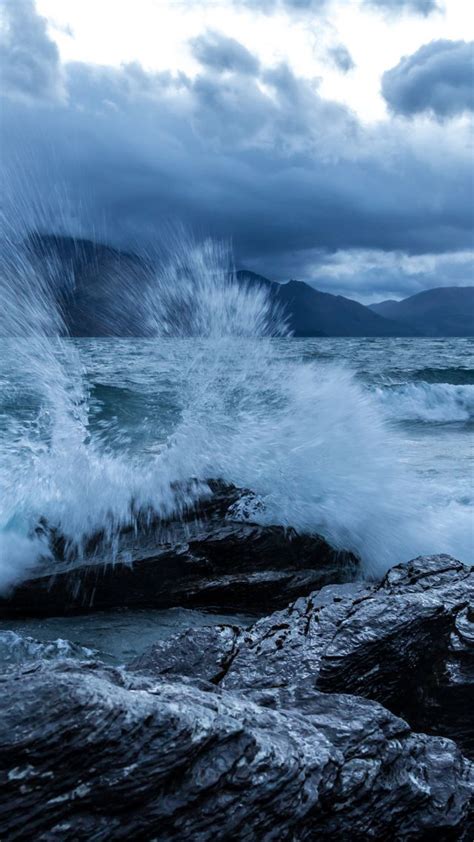 Wallpaper Sea 5k 4k Wallpaper Ocean Rocks Wave Clouds Nature 5532