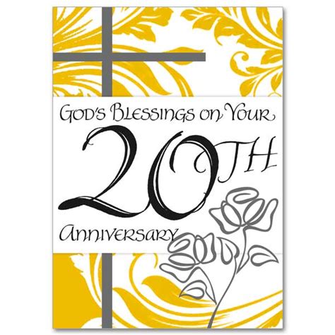 Gods Blessings On Your 20th Anniversary 20th Wedding Anniversary Card