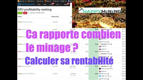 Combien ça rapporte le minage Calculer sa rentabilité YouTube