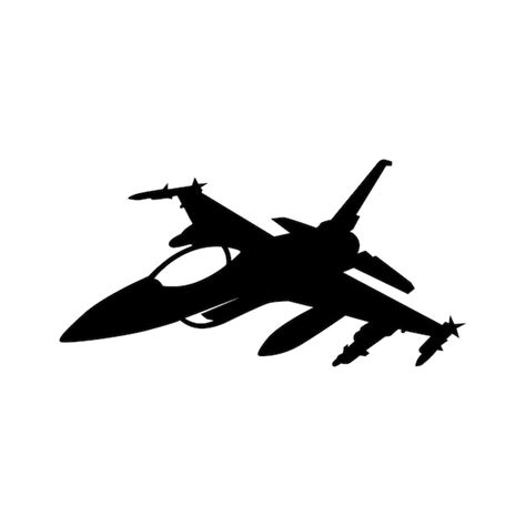 Premium Vector Fighter Jet Silhouette Vector Illustration