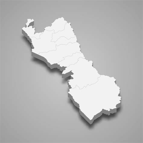 Mapa Isométrico De Lima Es Una Región Del Perú Vector Premium