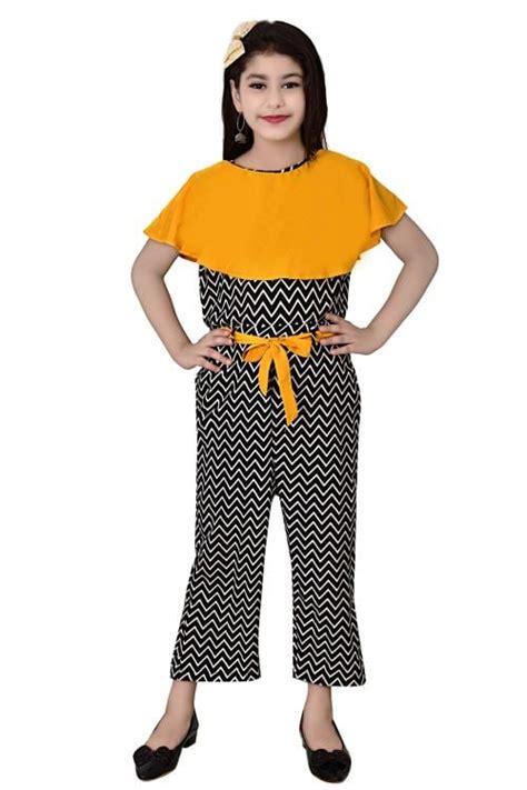 Buy Arshia Fashions Girls Crepe Micro Print Jumpsuit Online At Best