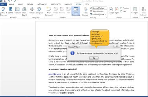 Using Spelling And Grammar Check In Word 2013 Wizapps