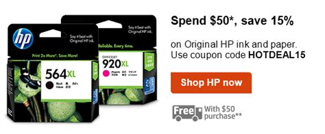 Hp Canada Spend 50 Save 15 On Hp Ink And Paper Canadian Freebies