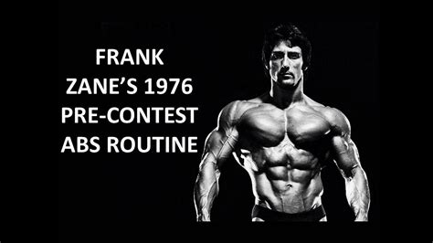 90 Minute Sit Ups Frank Zanes 1976 Pre Contest Abs Routine The