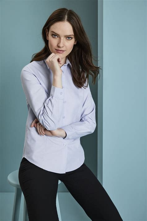 Women S Oxford Long Sleeve Shirt Business Simon Jersey