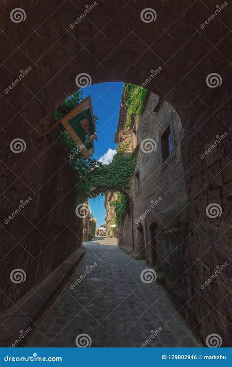 Street And Houses Of Civita Di Bagnoregio Italy Stock Photo Image Of