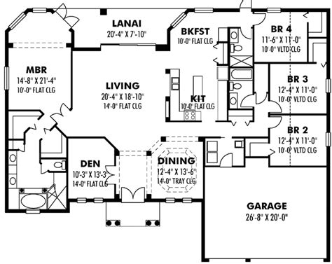 4 Bedroom House Plans Single Story