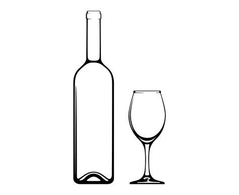 Wine Bottle Outline Clip Art 10 Free Cliparts Download Images On
