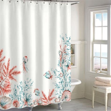 Destinations Samara Shower Curtain Collection Coral Shower Curtains