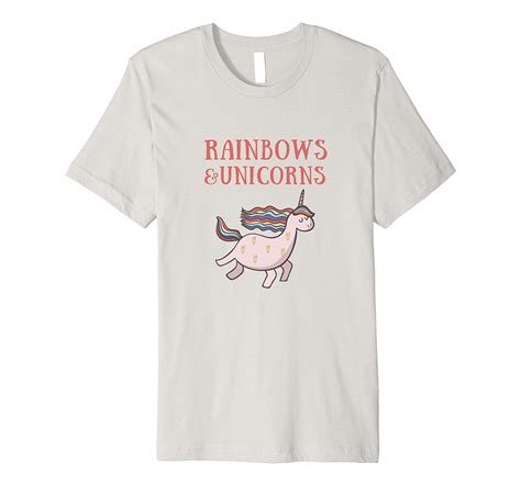 Premium Rainbows And Unicorns T Shirt For Fairytale Fans Mens Womens