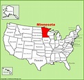 Minnesota location on the U.S. Map - Ontheworldmap.com