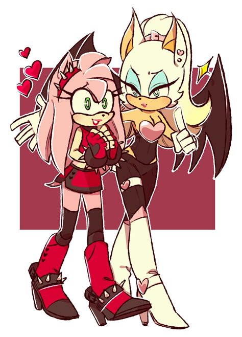 Rouge And Amy Are Different Friends Or Something Hedgehog Art Amy