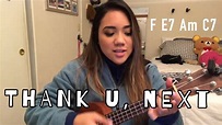 thank u, next ukulele tutorial FAST & EASY - YouTube
