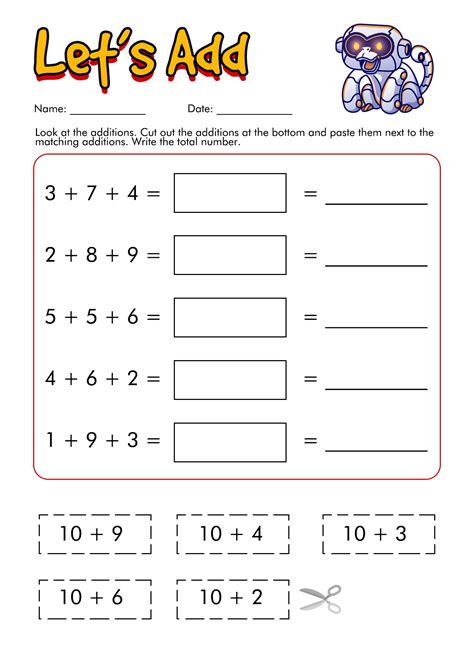 13 Best Images Of 1st Grade Cut And Paste Math Worksheets Balance