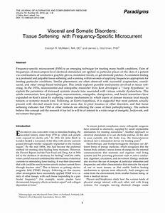 Pdf Visceral And Somatic Disorders Tissue Softening With Frequency