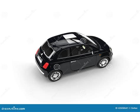 Small Black Metallic Economy Car Top View Stock Image Image Of