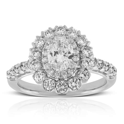 Double Halo Oval Diamond Ring 14k Ben Bridge Jeweler