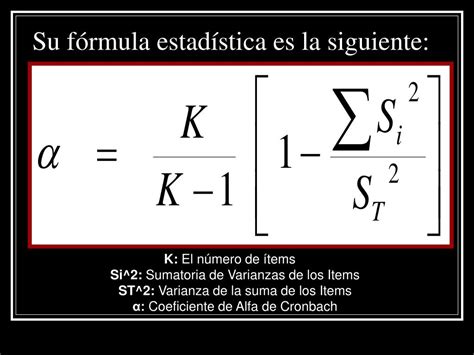 PPT COEFICIENTE ALFA DE CRONBACH PowerPoint Presentation Free Download ID