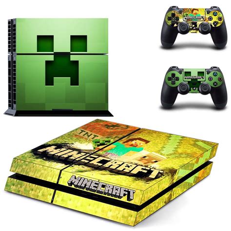 Minecraft Ps4 Skin Sticker Decal For Sony Playstation 4 Console And 2