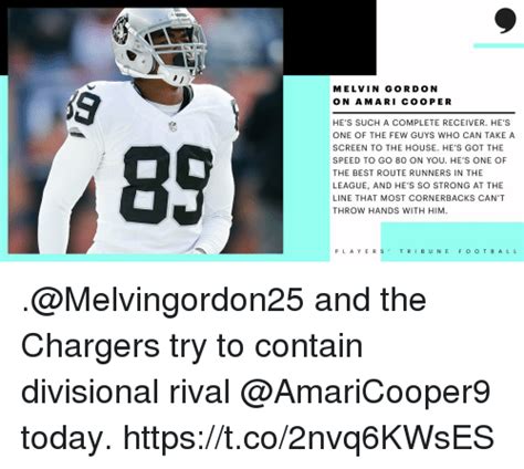 Melvin Gordon On Amari Co Oper Hes Such A Complete Receiver Hes One
