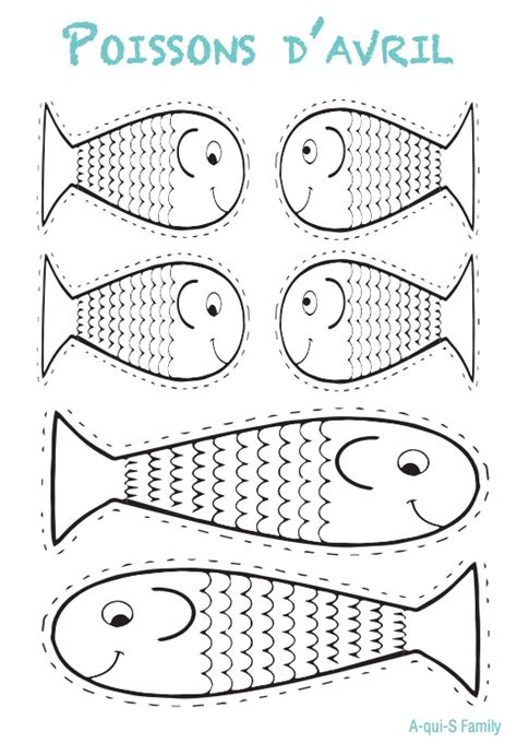 poissons d avril à imprimer et à colorier pour le 1er avril