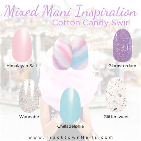 Cotton Candy Swirl Mixed Mani Inspiration In 2021 Color Street