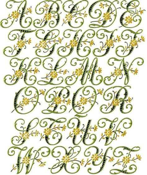 Flores Y Letras Para Decoupage Machine Embroidery Designs Monogram Embroidery Alphabet