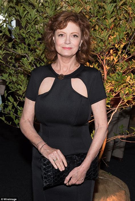 Susan Sarandon Is Chic In A Black Midi Dress With Cut Out Detail At