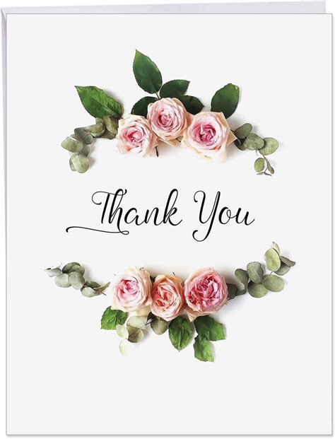 85 X 11 Inch Thank You Greeting Card With Envelope Jumbo Sized