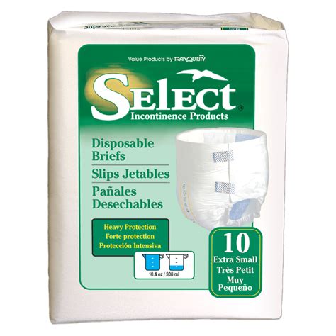 Select Disposable Briefs With Tabs Heavy Carewell