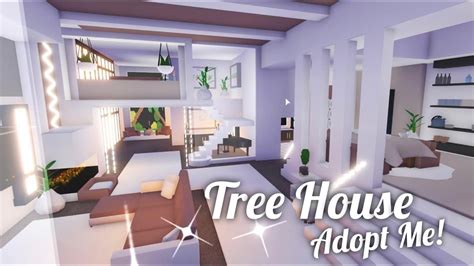 Modern Boho Tree House Adopt Me Speed Build With Tour Youtube