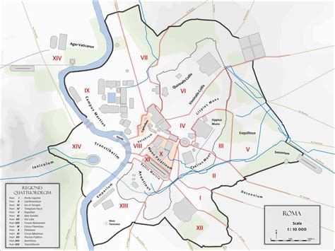 Map Of Ancient Rome With The The City Monuments Rome Map Ancient Rome Map Ancient Rome