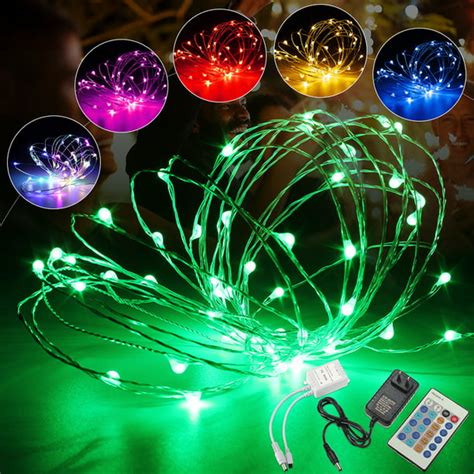 16ft33ft 50100 Leds Rgb Fairy String Light Colorful Lamp 24 Key