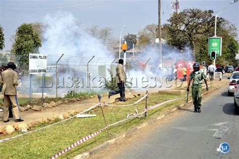 Zambia Lusaka Central Police Tear Gas Fracas In Pictures