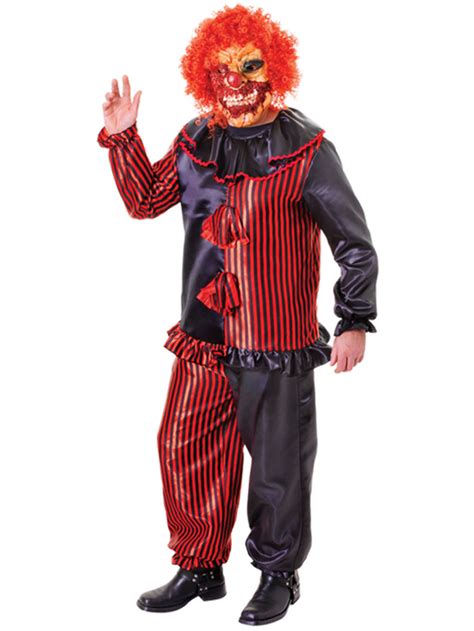 Halloween Scary Zombie Clown Adult Costume With Mask