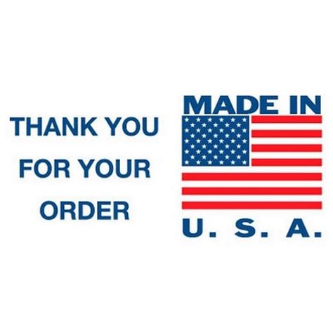 Each operating system (1) a name. 3" x 5" Thank You for Your Order Made In USA Labels (500 ...