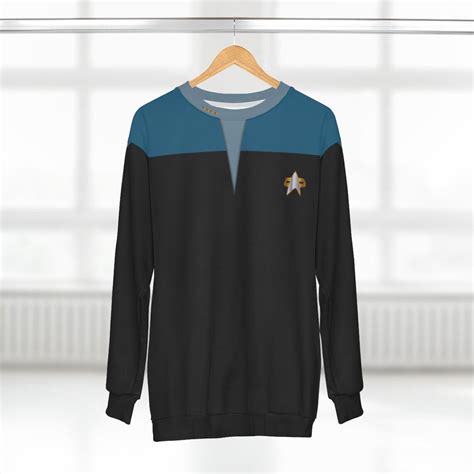 Star Trek Voyager Blue Uniform Sweatshirt Star Trek Voy Etsy