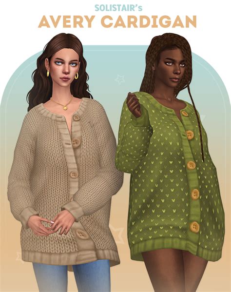 Avery Cardigan Solistair On Patreon Sims 4 Mods Clothes Sims Sims