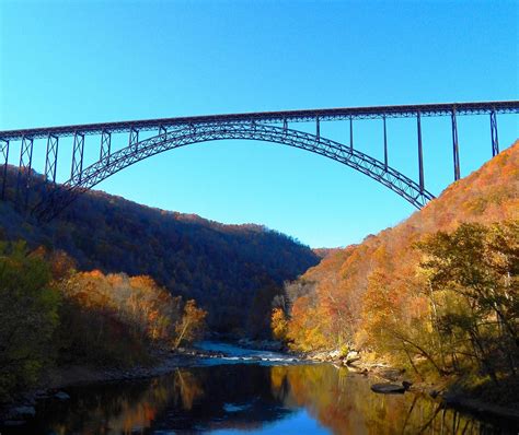 New River Gorge Bridge From Below In Wv New River Gorge Places To
