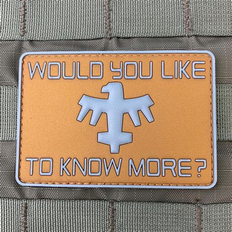 Would You Like To Know More Pvc Morale Patch Violent Little