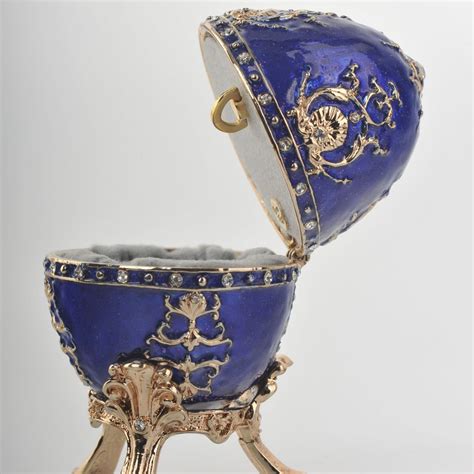 Blue Faberge Egg Music Box