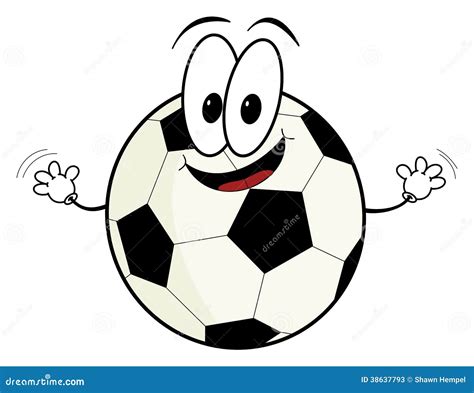 Happy Cartoon Soccer Ball Character Stock Photos Image 38637793