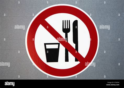 Food And Drink Prohibited Prohibition Sign Hi Res Stock Photography And
