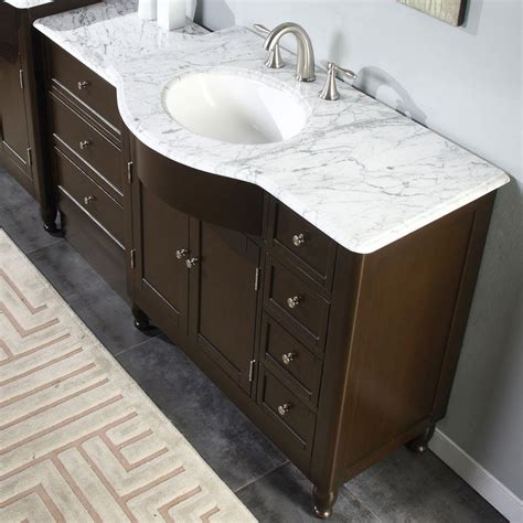 Silkroad 58 Modern Single Sink Bathroom Vanity Tuscan Basins
