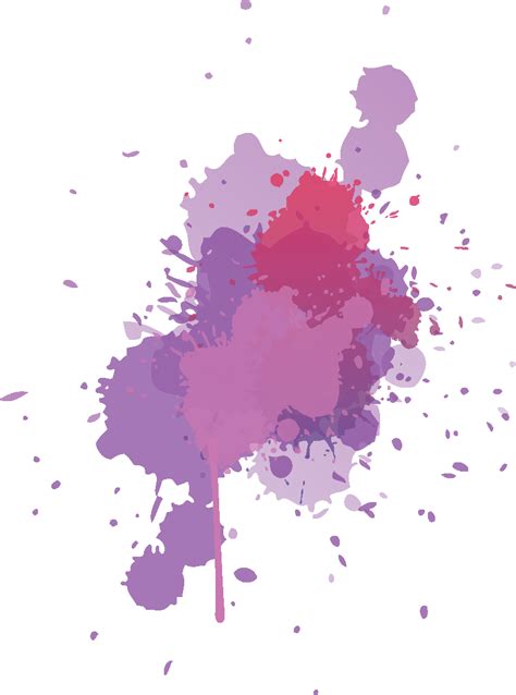 Purple Splash Brush Watercolor Painting Clipart Large Size Png