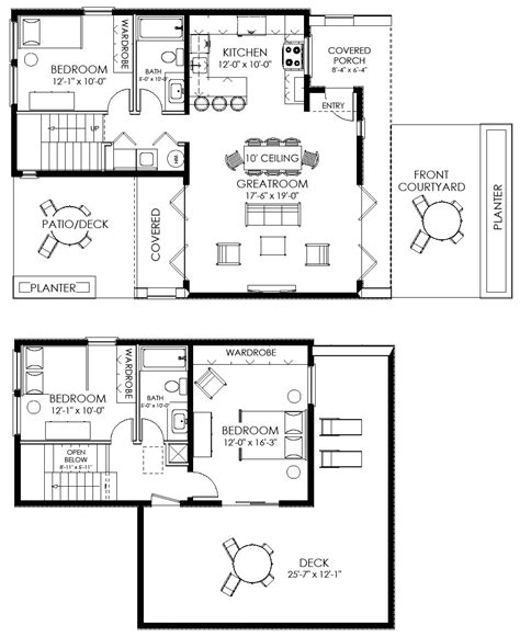 Small Modern Home Floor Plans Contemporary Small House Plan 61custom