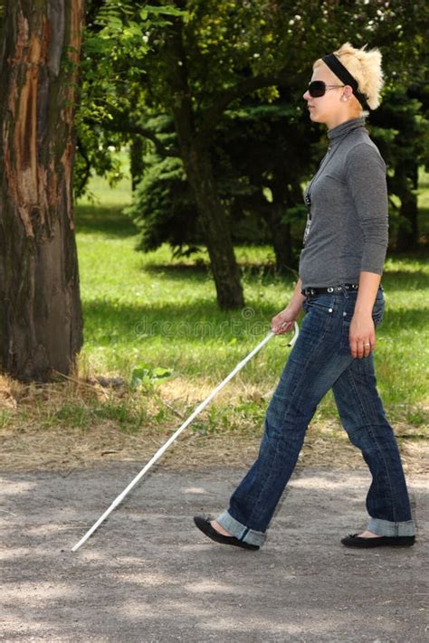 Blind Woman Stock Image Image Of Blindless Eyes Walk 9795617
