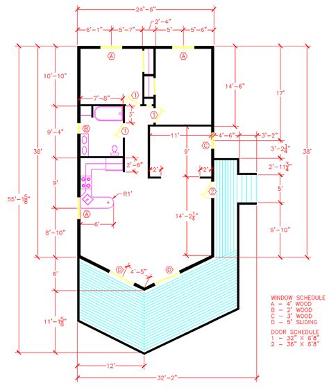 Floor Plan In Autocad